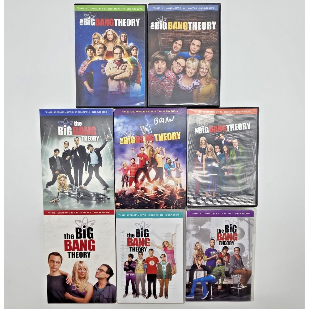 Big Bang Theory Seasons 1-8 DVD Lot Complete TV Series Comedy Warner Bros